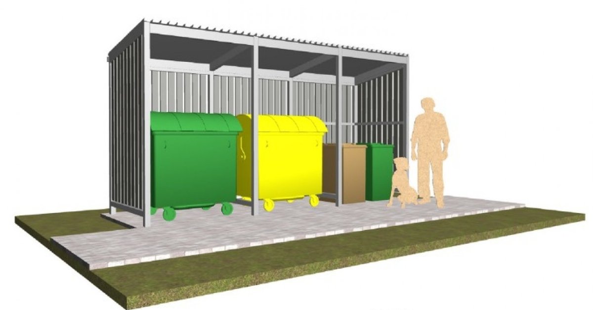 Рижане могут выбирать типовые проекты навесов для мусорных контейнеров