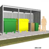 Рижане могут выбирать типовые проекты навесов для мусорных контейнеров