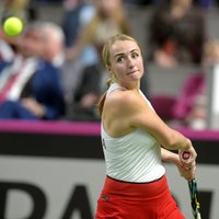 Marcinkēviča sīvā Strasbūras WTA turnīra pirmās kārtas cīņā zaudē Gavrilovai
