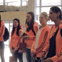 Video: Latvijas basketbolistes dodas uz Eiropas čempionātu