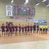 Latvijas U-19 telpu futbolistim zaudējums Baltkrievijas treniņnometnes noslēgumā