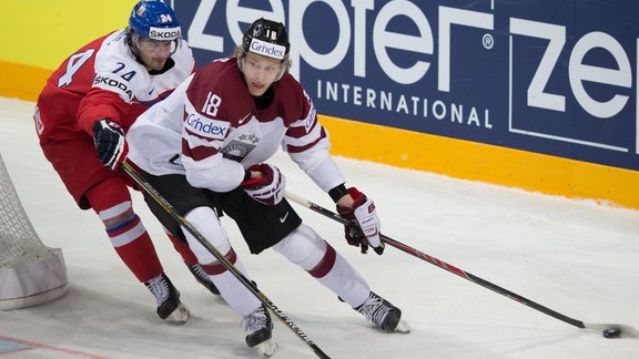 Hokejs, pasaules čempionāts: Latvija - Čehija