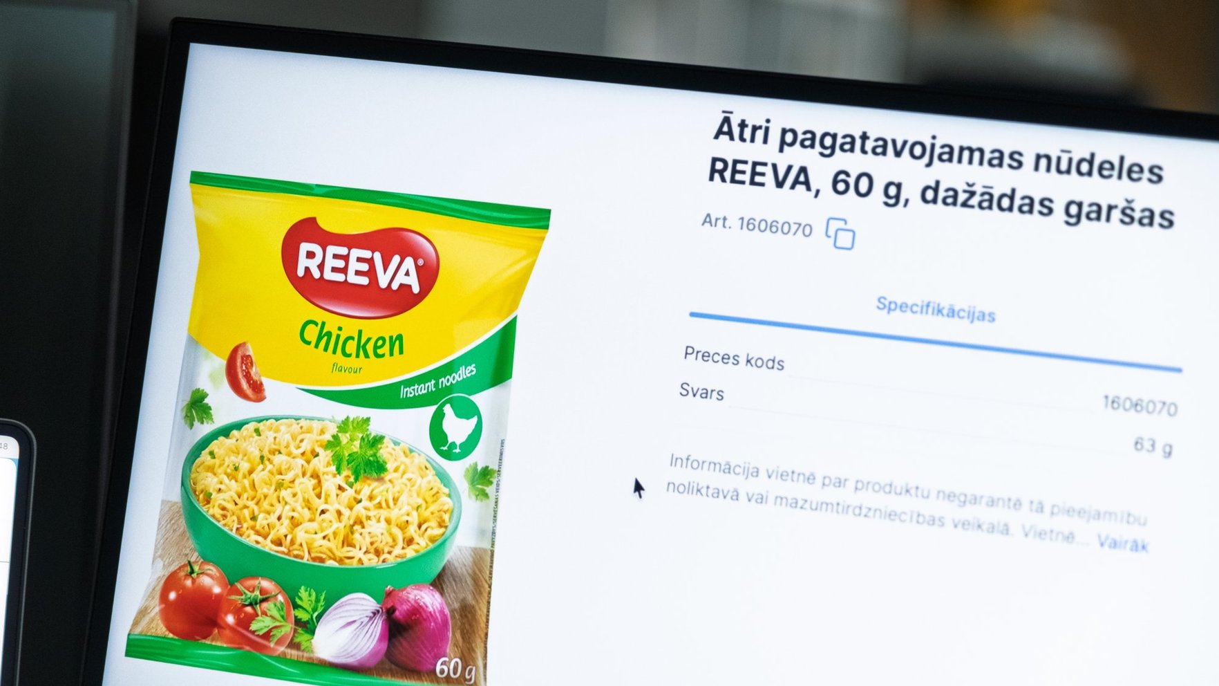 Trīs bērni saslimuši ar salmonelozi pēc sausu "Reeva" nūdeļu apēšanas