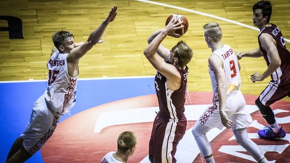 Basketbols, Eiropas U-20 čempionāts vīriešiem: Latvija - Baltkrievija - 12