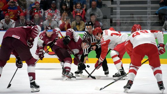 Hokejs, pasaules čempionāts: Latvija - Krievija