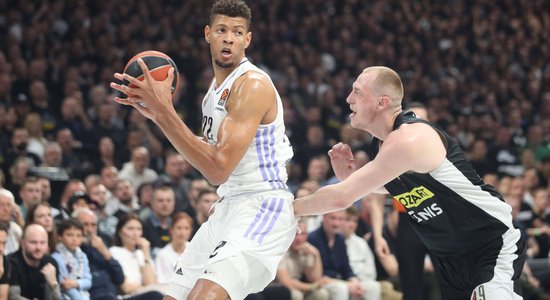 Madrides 'Real' nokaitētā atmosfērā pagarina Eirolīgas sēriju pret 'Partizan'