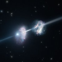 Гамма-вспышка подсветила астрономам пару галактик