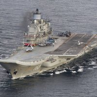 Negadījumā cietis Krievijas karakuģis 'Admiral Kuzņecov'