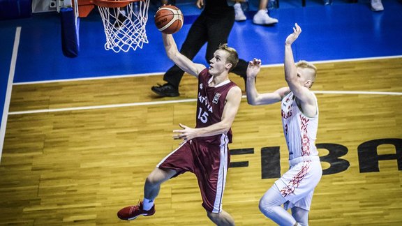 Basketbols, Eiropas U-20 čempionāts vīriešiem: Latvija - Baltkrievija - 14