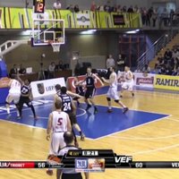 Video: Blaus skaisti 'danko' pāri Mejerim; 'VEF Rīga' atkal līdzīgā spēlē uzvar