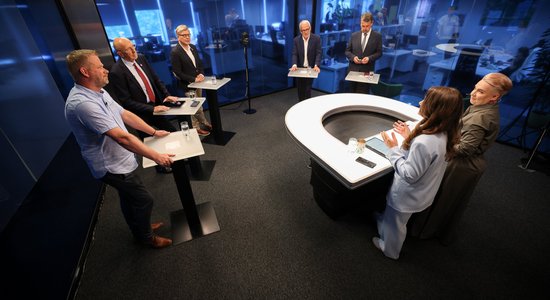 "Nākamais, lūdzu!" līderu debates – studijā Ušakovs, Zīle, Krištopans, Ijabs un Pozņaks