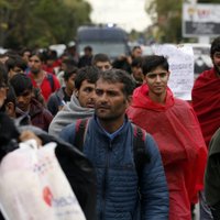 Migranti dodas gājienā no Belgradas uz Ungāriju