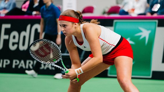 Teniss, Federāciju kauss: Jeļena Ostapenko - Andrea Petkoviča - 42