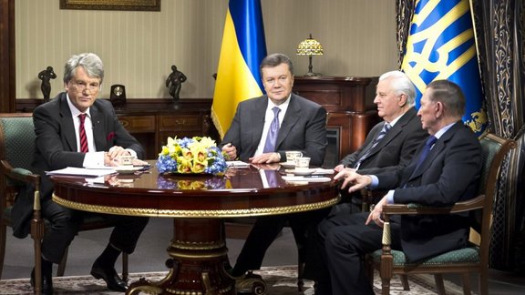 Yushchenko, Yanukovych, Kravchuk and Kuchma