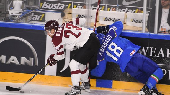 Hokejs, pasaules čempionāts: Latvija - Itālija