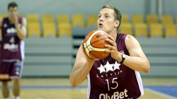 Latvijas vīriešu basketbola valstsvienības atklātais treniņš "Elektrum" Olimpiskajā centrā.