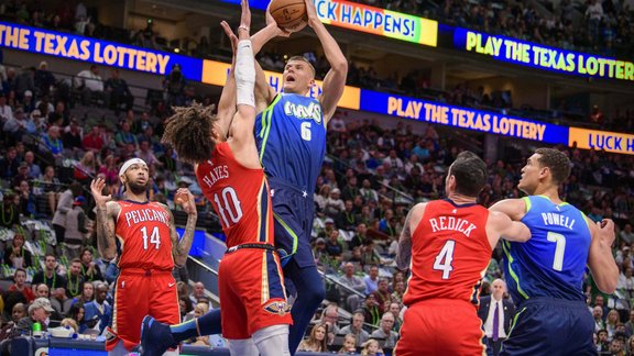 Basketbols, NBA spēle: Dalasas Mavericks (Kristaps Porziņģis) - Ņūorleānas "Pelicans" - 1