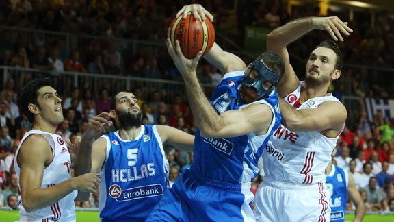 EČ basketbolā: Grieķija - Turcija - 1