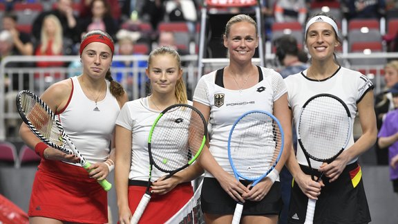 Teniss, Federāciju kauss: Jeļena Ostapenko/Daniela Vismane - Andrea Petkoviča/Lēna Anna Grēnfelde