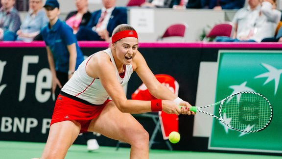 Teniss, Federāciju kauss: Jeļena Ostapenko - Andrea Petkoviča - 52