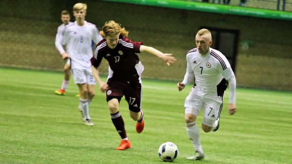 Futbols: Latvijas U-21 izlases treniņspēle