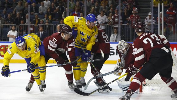 Hokejs, pasaules čempionāts: Latvija - Zviedrija