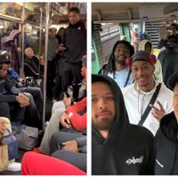 Video: Detroitas "Pistons" basketbolisti uz NBA spēli spiesti doties ar metro