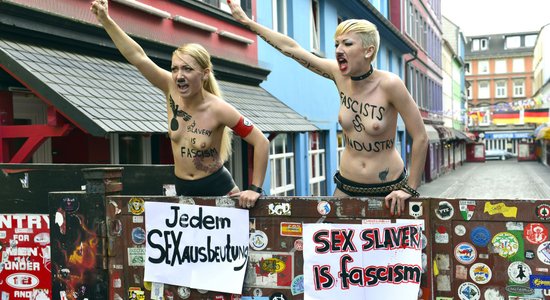 Ukrainas TV kanāls: 'Femen' aktīvistēm maksā 1000 dolāru mēnesī