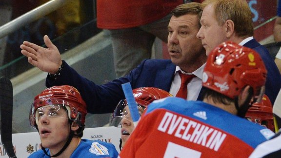  The Russian team s head coach Oleg Znarok