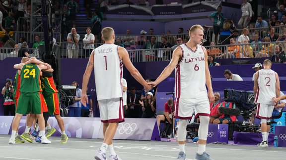 3x3 basketbols, spēle par 3. vietu, Parīzes olimpiskās spēles: Latvija - Lietuva