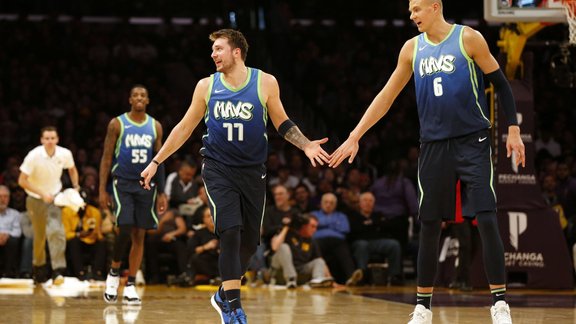 Basketbols, NBA spēle: Dalasas Mavericks (Kristaps Porziņģis) - Losandželosas Lakers - 8