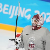 'Pekina 2022': Latvijas hokejisti pārbaudes spēles pamatlaikā zaudē Dānijas izlasei