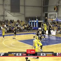 Video: Iespaidīgs 'danks' Latvijas basketbola milžu duelī
