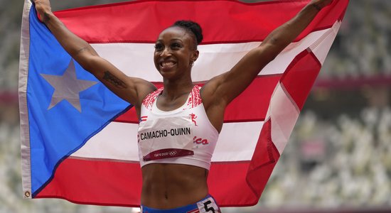 Barjersprinte Kamačo-Kvinna 100 metros izcīna Puertoriko otro zeltu OS vēsturē