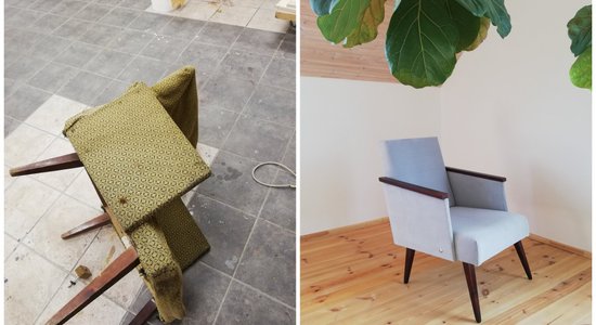 Pirms un pēc: 50 gadus sena vecmammas krēsla brīnumainās pārvērtības