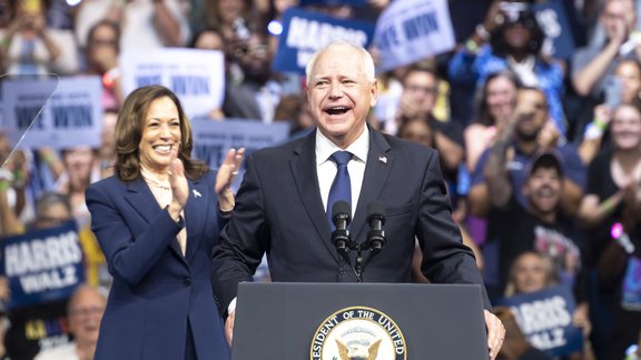 Democratic Presidential candidate VP Harris holds first rally with running mate Governor Tim Walz of Minnesota