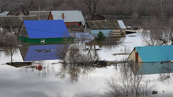 Russia Orenburg Floods 8662096 14.04.2024 A view shows a flooded area in Orenburg, Russia. In early April, the Orenburg 