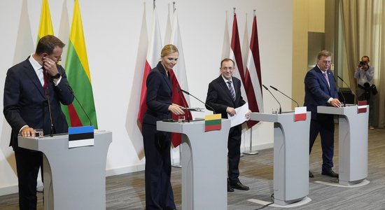 Baltijas valstu un Polijas iekšlietu ministri kopīgā paziņojumā vēršas pret Baltkrieviju