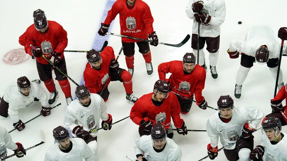 Pekinas olimpiskās spēles, hokejs: Latvijas hokeja izlases treniņš - 18