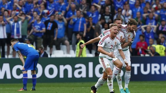 Hungary s Balazs Dzsudzsak, Adam Szalai and Tamas Kadar