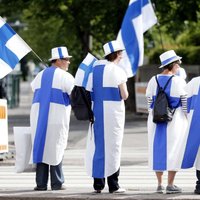 ВИДЕО: В раздевалке сборной Финляндии вывесили военный флаг
