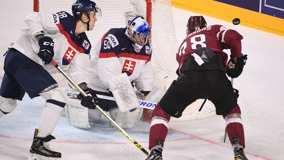 Hokejs, pasaules čempionāts: Latvija - Slovākija