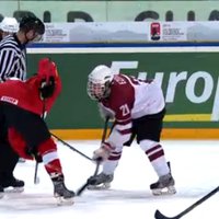 Latvijas U-18 hokejistiem zaudējums pagarinājumā; būs jācīnās par palikšanu elitē