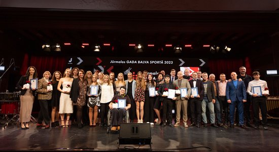 Foto: Rubīns un Muižniece nosaukti par Jūrmalas gada labākajiem sportistiem