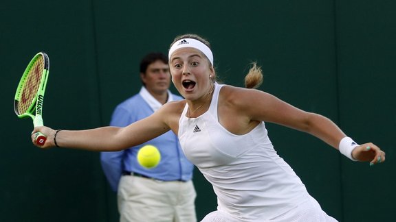 Teniss, Vimbldonas čempionāts: Jeļena Ostapenko -  Fransuāza Abanda