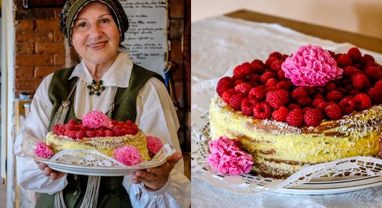 Andrejmuižas saimnieces lauku torte ar vārīto krēmu