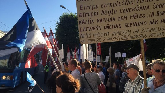 Protesti pret bēgļu uzņemšanu Latvijā - 22