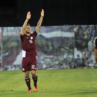 ВИДЕО и ФОТО: Дубль Шабалы помог сборной Латвии обыграть армян