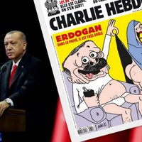 'Charlie Hebdo' pasmejas arī par Erdoganu