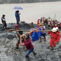 Foto: Mjanmā vismaz 113 kalnrači iet bojā nogruvumā nefrīta raktuvēs